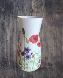 Poppy Vase , With Meadow Flowers & Poppies Poppy Gifts Flower Gift For Mum, Gran, Her - thumbnail 1