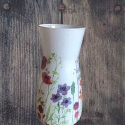 Poppy Vase , With Meadow Flowers & Poppies Poppy Gifts Flower Gift For Mum, Gran, Her - thumbnail 3