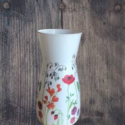 Poppy Vase , With Meadow Flowers & Poppies Poppy Gifts Flower Gift For Mum, Gran, Her - thumbnail 2