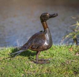 Hand Crafted Recycled Metal Ducks - Medium & Large Garden Sculptures. Duck Outdoor Statue
