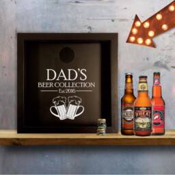 Personalised Beer Cap Collection Box - Bottle Top For Man Cave Gift Home Bar D??cor Lover Father's Day Ideas - thumbnail 1