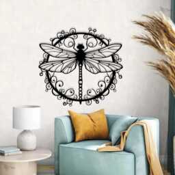 Dragonfly Metal Wall, Garden Decor Sign, Yard Decor, Patio Dragonfly Art, Nature Wall Decor, Gift, Gift For Mom - thumbnail 2