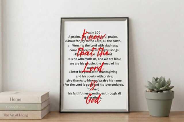 Psalm 100 Know That The Lord Is God Christian Wall Art - image 1