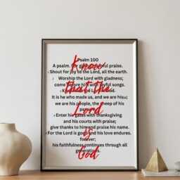 Psalm 100 Know That The Lord Is God Christian Wall Art - thumbnail 3