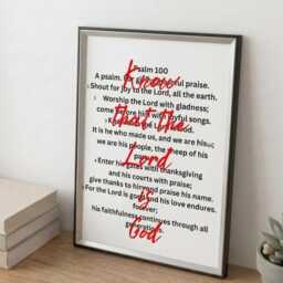 Psalm 100 Know That The Lord Is God Christian Wall Art - thumbnail 2