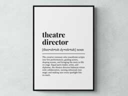 Theatre Director Funny Definition Job Work Gift Wall Art Print - thumbnail 1