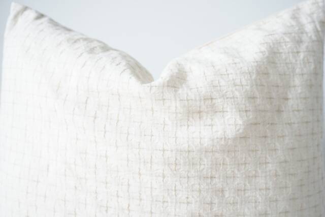 Neutral Striped Pillow Cover - image 1