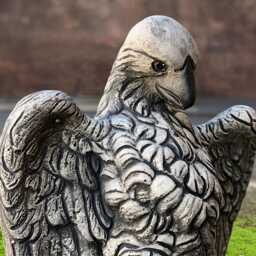 Eagle With Prey Statue Hunting Eagle Figurine Bird Of Sculpture Concrete Predator Decor Majestic Wildlife Ornament Lover Gift - thumbnail 3