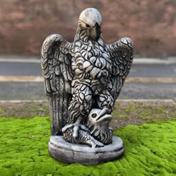 Eagle With Prey Statue Hunting Eagle Figurine Bird Of Sculpture Concrete Predator Decor Majestic Wildlife Ornament Lover Gift - thumbnail 1