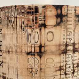 London Gridlock Fabric Lampshade For Ceiling Pendants Or Standard Table & Floor Lamps Beige Black Text Distressed - thumbnail 3