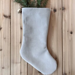 Classic Christmas Stockings - Handmade Designer Fabric Modern Farmhouse Stocking Decorator - thumbnail 4