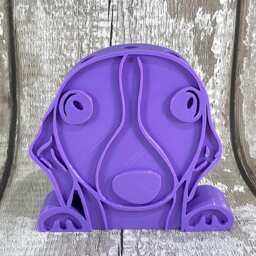 3D Printed Sighthound Pen Pot - Cute Dog Lover Desk Decor - thumbnail 3
