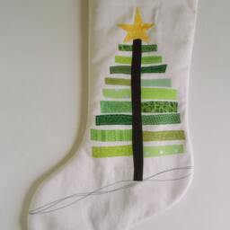 Personalized Christmas Stocking -Christmas Tree Stockings - Large Children - thumbnail 2