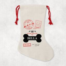 Personalised Christmas Sack For Dogs - Custom Pet Stocking Dog Sacks, Sacks Paws Postal - thumbnail 2