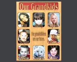 9 To 12 Grandkids Names Mat Insert - Only For 11x14 Picture Frame - Gifts Great Grandparents Grandchildren Personalized Customized - thumbnail 1