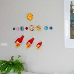 Felt Wall Solar System Planets Handmade Space Nursery Decor - thumbnail 4