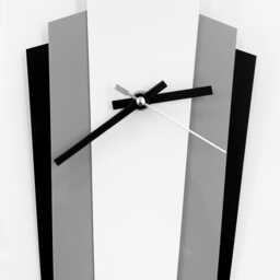 Art Deco Style Retro Wall Clock in Acrylic Shouldered - thumbnail 2
