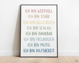 Affirmation Poster A4 - Posters For Children Positive Beliefs Encouragement Gift - thumbnail 1