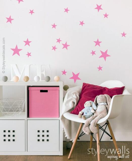 Stars Wall Decal, Sticker, Nursery Decor, Baby Room Set Of 50 Decals - image 1