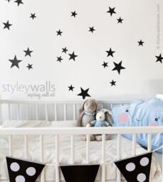 Stars Wall Decal, Sticker, Nursery Decor, Baby Room Set Of 50 Decals - thumbnail 2