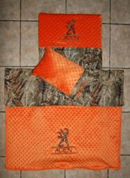 Custom Appliqued Camo Nap Mat Cover, Blanket, Pillow & Case - thumbnail 1
