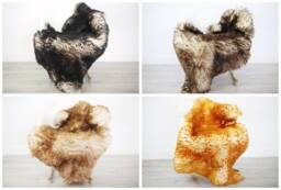 Real Sheepskin Rug Scandinavian Decor Sofa Throw Chair Cover Natural Sheep Skin Rugs Brown Black Dyed Blanket Fur - thumbnail 1