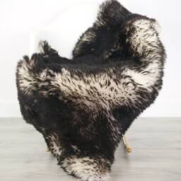 Real Sheepskin Rug Scandinavian Decor Sofa Throw Chair Cover Natural Sheep Skin Rugs Brown Black Dyed Blanket Fur - thumbnail 3