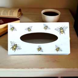 Tissue Box Cover, Holder, Wooden Box, Bee Gifts, Decor, Home Boxes - thumbnail 2