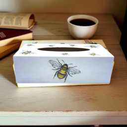 Tissue Box Cover, Holder, Wooden Box, Bee Gifts, Decor, Home Boxes - thumbnail 3