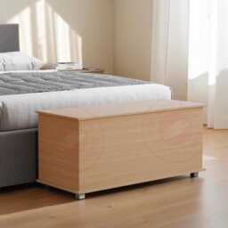 Large Wooden Storage Ottoman Chest, Bedroom Blanket Box, Hallway Seat - thumbnail 3