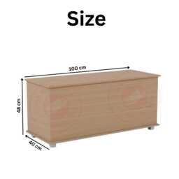 Large Wooden Storage Ottoman Chest, Bedroom Blanket Box, Hallway Seat - thumbnail 4