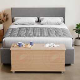 Large Wooden Storage Ottoman Chest, Bedroom Blanket Box, Hallway Seat - thumbnail 2