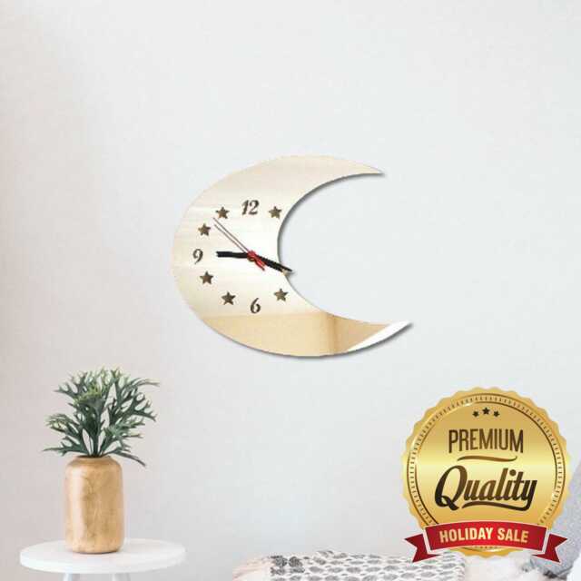 Moon Acrylic Clock - Many Colours Available - Bespoke Shapes & Sizes Made - image 1