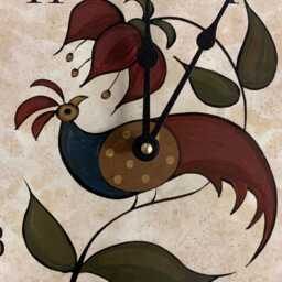 Peafowl Clock - Folk Bird - thumbnail 3