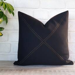 Black Cross Design Pillow Cover Modern Home Decor - 16'' X 16'' - thumbnail 2