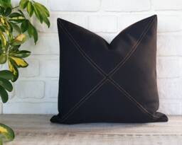 Black Cross Design Pillow Cover Modern Home Decor - 16'' X 16''