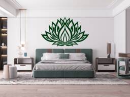 Lotus Flower Wall Decal Bohemian Yoga Studio Vinyl Sticker - thumbnail 1