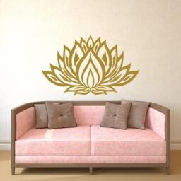 Lotus Flower Wall Decal Bohemian Yoga Studio Vinyl Sticker - thumbnail 2