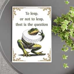 Shakespeare Frog A4 Print, High Quality Wall Art, Home Bar Funny Poster, Quirky Decor, Hamlet To Be Or Not - thumbnail 4
