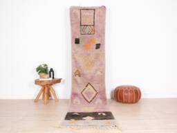 Moroccan Runner Rug 2x10 Ft, Vintage Berber Runner, Handwoven Wool Rug, Tribal Bohemian Hallway 75x316 cm - thumbnail 1