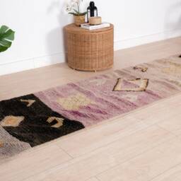 Moroccan Runner Rug 2x10 Ft, Vintage Berber Runner, Handwoven Wool Rug, Tribal Bohemian Hallway 75x316 cm - thumbnail 3