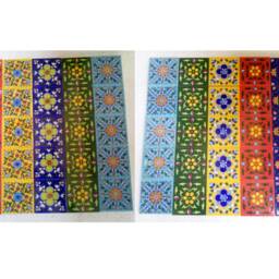 Blue Pottery Ceramic Tiles Floral Art Wall Tile Set - 3x3 Inch - thumbnail 2
