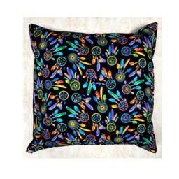 Dreamcatchers + Feathers in Bright & Vibrant Colours Designer Cushion Cover Fits An 18 - thumbnail 1