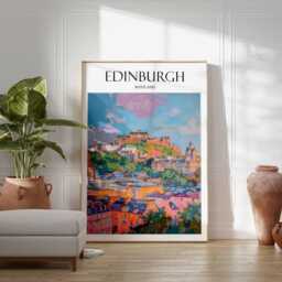 Edinburgh Travel Poster Botanical Scotland Art Print - thumbnail 2