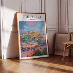 Edinburgh Travel Poster Botanical Scotland Art Print - thumbnail 3