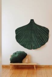 "Velvet Ginkgo Leaf Mat ""Green"