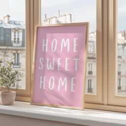 Home Sweet Print Pink Daily Affirmations, Minimalist Wall Art - thumbnail 3