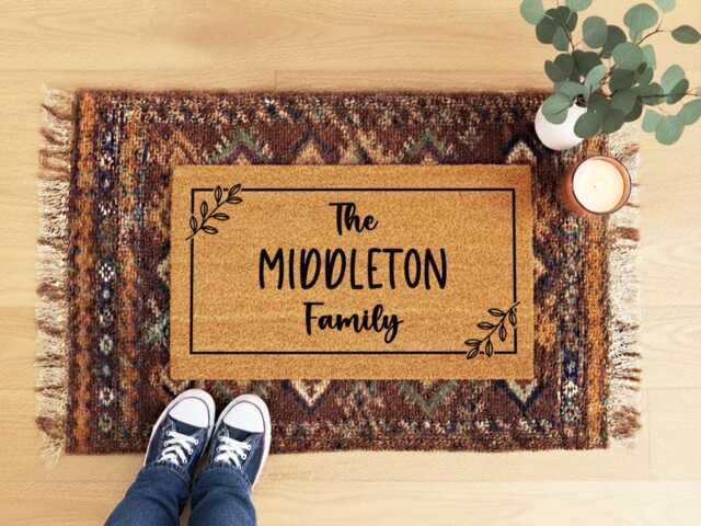 Personalised Surname Entrance Mat - Family Door - image 1