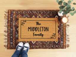 Personalised Surname Entrance Mat - Family Door - thumbnail 1