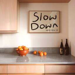 Slow Down Unframed Print - Positive Poster Wall Art Hand Drawn Uplifting Mental Health Aesthetic Horizontal - thumbnail 3